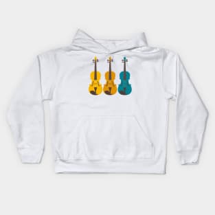 A Serenade of Strings in Teal and Gold Kids Hoodie